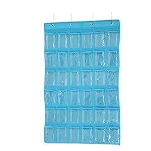 Generic Mini 36-Taschen Klar Aufbewahrungsbeutel Schmuck Schrank Wand