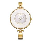 SSQ-CXO Quarzuhr der Frauen, Mode-Zeiger-Anzeigen-Runde Legierungs-Vorwahlknopf-erstklassige rostfreie Streifen-Edelstahl-Untere Abdeckung-Wasserdichte Uhr