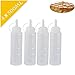 Produktbild Quetschflasche, 4 X 500ml Squeeze Flasche, Squeezy Saucenspender, Marinadenflasche 16 Oz/500ml | AOVOL Kunststoff Dosierflaschen mit Gap, BPA Frei, Liquid-Flaschen für Ketchup/Senf/Mayo/Soßen