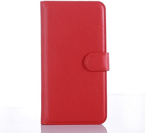 Pu Leather Flip case for LENOVO ZUK-Z1/ Z1221 Slim Series Flip Wallet Case with Card Slots Shockproof Resistant Hybrid Protective Case Built In TPU Silicone Back Case Cover For LENOVO ZUK-Z1/ Z1221(5.5 Inches) Red