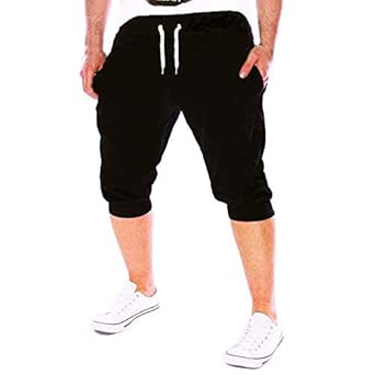 Uomo Sport Palestra Jogging Casual Coulisse Pantaloni Corti Spiaggia Aderenti