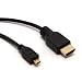 Produktbild MHP ® 1M Micro HDMI Standard HDMI-Kabel / Micro Typ D eingeben, einen HDMI Lead / 1,5 Meter v1. 4 Gold HD Camcorder / Kamera / Handy zu STD v1. 3