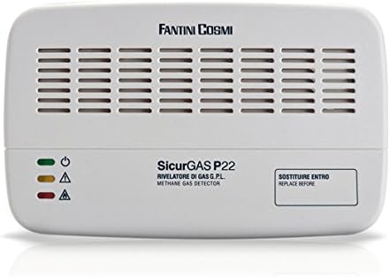 FANTINI COSMI P22 Leaks Detector LPG Gas for Civil Environments, Catalytic Sensor with pre-alarm, 230 V, White