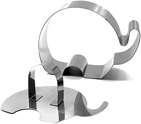 Henai Stainless Steel Cute Elephant Cookie Cutter Mousse Mold 2 PCS For Party