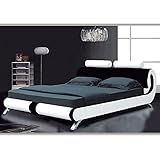 (863) K&Ouml;LN" Schwarz Doppelbett Polsterbett 140x200cm Bettgestell Bett Lattenrost