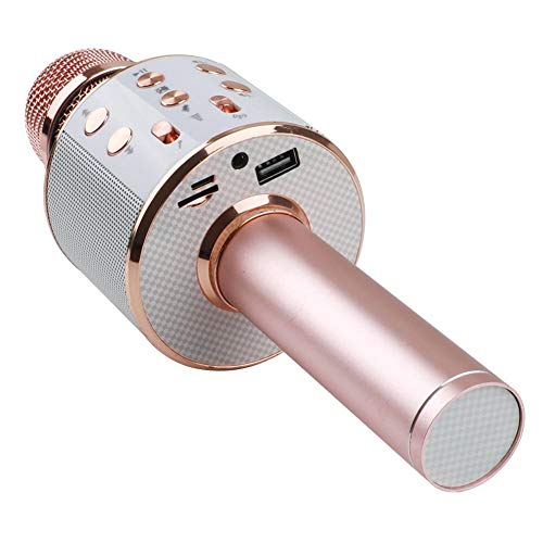 Preisvergleich Produktbild Sroomcla K Song artefakt drahtlose mikrofon Drahtlose Bluetooth Karaoke-mikrofon mit mehrfarbigen LED-leuchten Home Party Karaoke Lautsprecher Maschine Neujahrsgeschenk