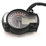 Produktgewicht: 300g Peanutaod Motorrad LCD Instrument Motorrad LCD Kilometerzähler Geändert Drehzahlmesser Elektronische Uhr Tacho