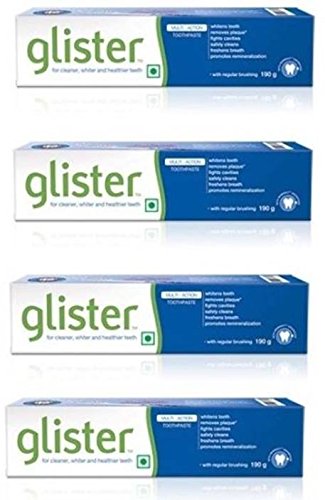 Amway GLISTER 190 GM PACK Of 4 Toothpaste For White And Healty Teeth (190 g) RS.735 (32.00% Off) - Amazon