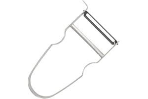 Fackelmann 36122 Rasoir à légumes Castor, éplucheur, éplucheur à légumes, épluche légumes, Acier Inoxydable, Gris, 10,8 x 5,2 cm