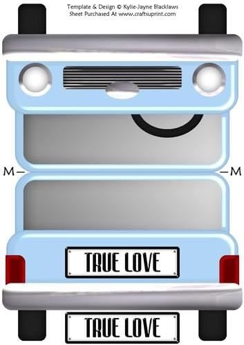 Blue Limousine - True Love - Shaped Card by Kylie-Jayne Blacklaws