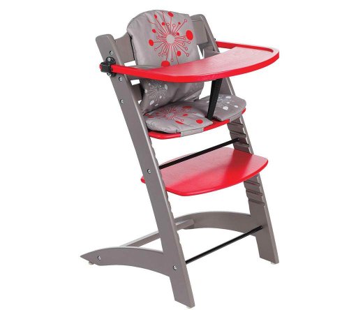 Badabulle High Chair (Grey/ Red)
