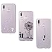 Produktbild Yokata [3 Packs] Huawei P20 Lite Hülle Transparent Silicone Handytasche Handyhülle Schutzhülle TPU Schale Etui Bumper Ultra Dünn Slim Durchsichtig Motiv Muster Clear Backcover Schutz für Huawei P20 Lite Cases Covers - Löwenzahn + Weißer Hase + Mädchen