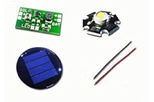 DIAMEX Solar-Leuchten Tuning-Kit Bausatz für 1,2V Akku Solar Leuchten LED warmweiss 100mA runde Solarzelle