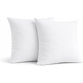KHALMA HOME Cushion Filling 80 x 80 cm (2 Units), Silicone Hollow Fibre, Cushion Filling for Sofa (White) (2, 80 x 80)