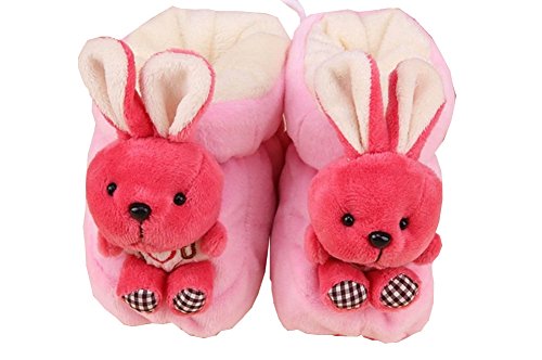 Durable Lovely Winter Baby shoes Warm Cute Rabbit Indoor Outdoor Socks Pink