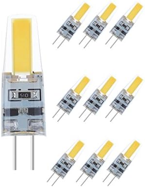 NuLoXxPack of 10 LED G4 COB 2W/860 6000K Cool White (Daylight) 180LM AC/DC 12V 360° Beam Angle