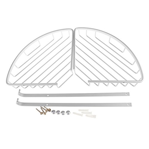 MagiDeal 2-Schichten Wandmontage Duschregal Duscheckregal Bad Eckregal aus hochwertigem Aluminium Badezimmer Dusche Organizer Regal Rack - 3