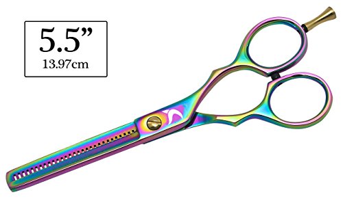 CANDURE® Professionell Haarscheren Set Mikroverzahnt Effilierschere Modellierschere Friseur Scheren Set, friseurscheren – Haarschneideschere – Friseurschere set – 5,5“ (13,97cm), Schwarz Set - 2