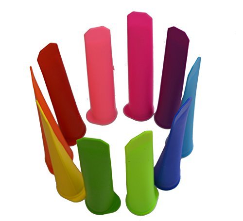 Bekith 10 Stück Silikon-Eis-Pop Maker Set,Ice Pop Formen,und sie reinigen super einfach. - 3