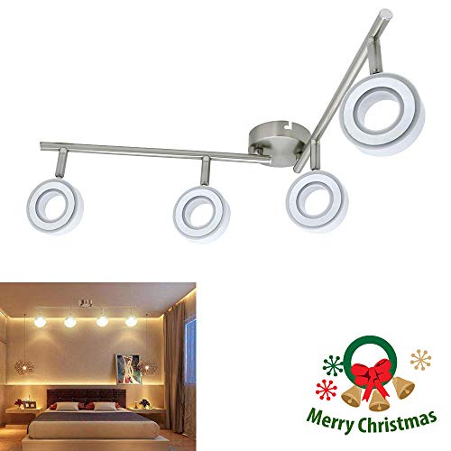 Preisvergleich Produktbild LED Deckenlampe Küchenleuchte Deckenleuchte Schwenkbar Esszimmerlampe Modern Deckenstrahler 4 Flammig Rund Platinen Wohnzimmerlampe Decken Küchenlampe für Flur Küche Esszimmer Warmweiß