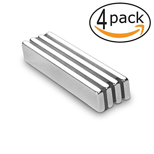 Magnets 4 unidades, Para la cocina, Experimentos científicos, diseño de bricolaje del imán Rectangular Super del neodimio?60 x10 x 5 mm?