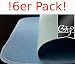 Produktbild 6er PACK !! Inkontinenzauflage/Unterlage/Bettschutz/Hygieneschutz ca. 75x90cm cm blau/weiß 1Wahl Top Qualität, 100% Polyester, kochfest, wiederverwendbar, Castejo (6)