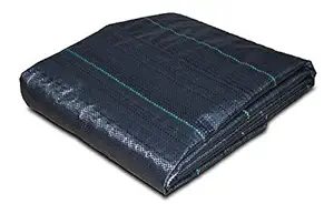 BIO BLOOMS AGRO INDIA PRIVATE LIMITED Needle-Punched Fabric Weed Barrier for Raised Bed Gardening Mat (4.2 x 20 m, Black)