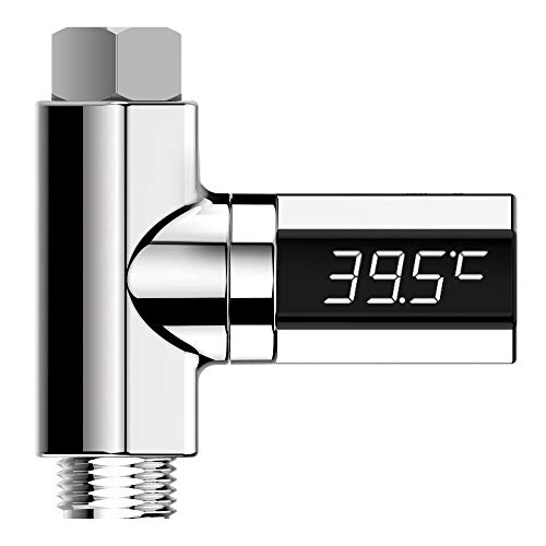 Preisvergleich Produktbild KCDE Raumthermometer Thermometer Hygrometer Wassertemperatur Meter Wasserhahn Extender, LED Anzeige Dusche Self-Power Monitor Babypflege Waschbad Kreative