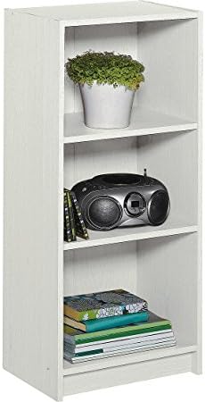 Durable White Maine Half Width Small Extra Deep High Quality Bookcase