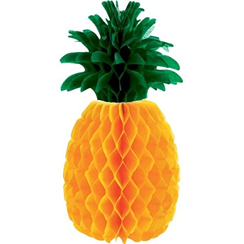 Tischdeko aus Wabenpapier "Ananas" 30 cm