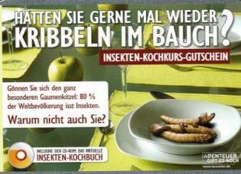 Preisvergleich Produktbild Das virtuelle Insekten-Kochbuch inklusive "Insekten-Kochkurs" - Gutschein