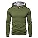 Produktbild Realde Herren Kapuzenpullover Langarmshirts Hoodie Pullover Freizeithemd Einfarbig Sweatshirt mit Taschen Mantel Outwear Männer Kapuzenpulli Oberteile Sport Fitness