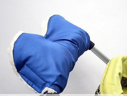 Universal Baby Hand Warmer Muff with Warm Fleece Compatible With Pushchairs Prams and Travel - Navy Blue