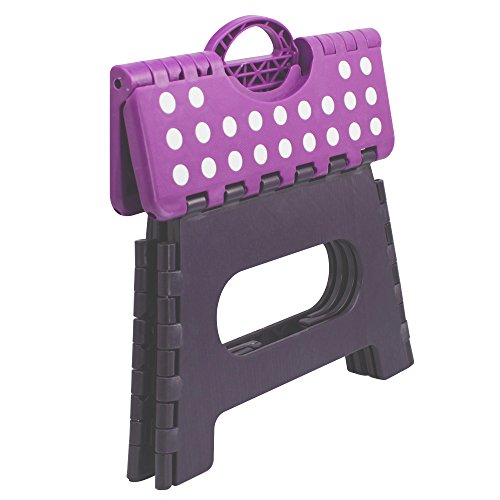 COM-FOUR® Klapptritt, mit Gumminoppen in lila (1 Stück – lila) - 2