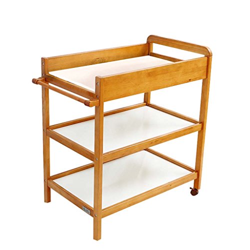 Preisvergleich Produktbild CL-* Massivholz Baby Wickeltisch Neugeborenenstation Babybadewanne Massagetisch Senden Kissen Pflege Massagetisch Kinderzaun (Farbe : Natürlich)