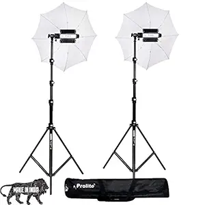 Prolite Extra-Heavy-Duty Porta Kit (14 feet) with Pair of Light Stands, Porta Lights and Umbrellas Professional Studio Setup