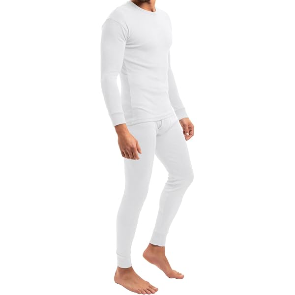 Ensemble Sous-vêtements Thermiques Homme HAJRA® - Haut Manches Longues + Pantalon - Tog 0.45 - Coton/Polyester