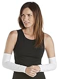 UPF 50 + Sol Protección Coolibar - Chaqueta con protección UV UPF50 + Mangas, Mujer, 07009-111/XS, Blanco, XS