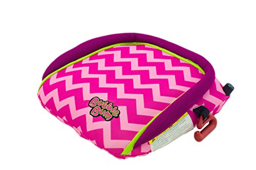 BubbleBum Portable Inflatable Cotton Candy Car Booster Seat - Chevron Pink