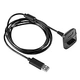 Modellnummer: Schwarz Gimax Game-Ladekabel für Microsoft Xbox 360, USB verkabelt für Xbox 360 Controller Videospiele Zubehör, GMX-30B896EB70178D492FF8A8575C113251, siehe abbildung