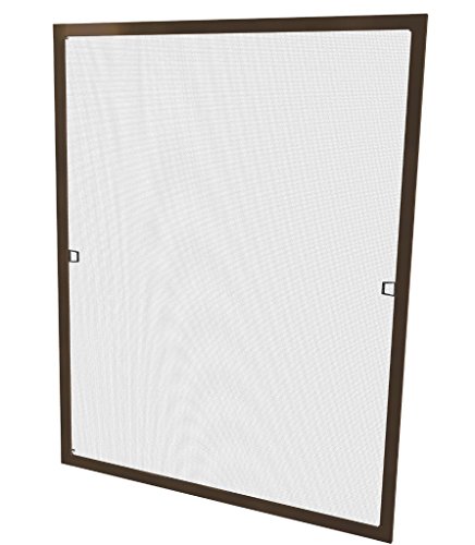Preisvergleich Produktbild Windhager Insektenschutz Fenster AluProfi, 140 x 150 cm, braun, 03717