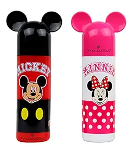 Perpetual Bliss 2 Pcs Mickey Mouse Shape Pencil Box with Stationary Kit for Kids/Birthday Return Gifts-Multicolour ((Pack of 2))
