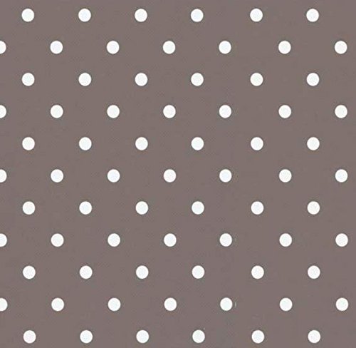Klebefolie - Möbelfolie Taupe graubraun Punkte - Dots 0,45 m x 2 m Selbstklebende Folie Dots - Dekorfolie Selbstklebefolie