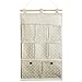 Produktbild DXP Baumwolle Hängeaufbewahrung Ordnungssystem 8 Fächer Multifunktionale Hängeorganizer Mehrschicht-Aufbewahrungstasche Hängeorganizer Wand Utensilo Tasche Organizer JBGD01