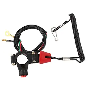 Emergency Off Switch, Flexible Professional 70cm Tether Motor Kill Stop DC 12V for ATVS Motorcycles Lawn Mowers