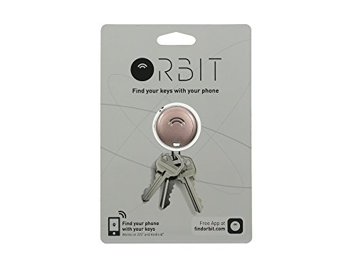 Orbit Key and Phone Finder with Tracker Rechargeable Battery - Rose Gold - IOS & Android App Smartphone Finder Selfie Remote Control Separation Alarm