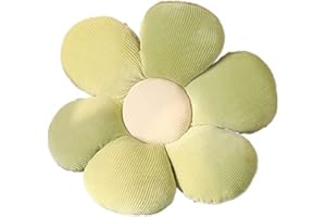 Zinsale Cute Flower Floor Pillow Cushion Throw Pillow Indie Room Decor Pillow for Teens Tweens Girls Plush Stuffed Toy for Kids Reading Nook Watching TV Bedroom (Green, 40cm)