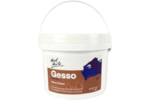 Mont Marte Gesso 1,89 L – Blanco – Imprimación universal ideal para pinturas Acrílicas y Oleos – Imprimación perfecta para Lienzo