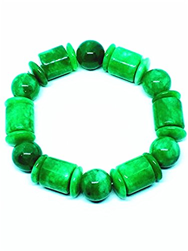 Vert Perles de jade Amulette Bracelet élastique