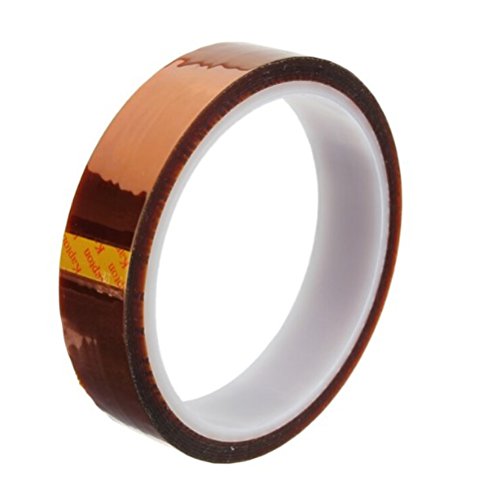 Foxnovo 20 mm * 33 m hohen Temperaturen hitzebeständig Kapton Tape Polyimid Film Klebeband (Tawny) - 2